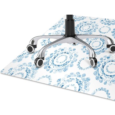 Office chair mat blue circles