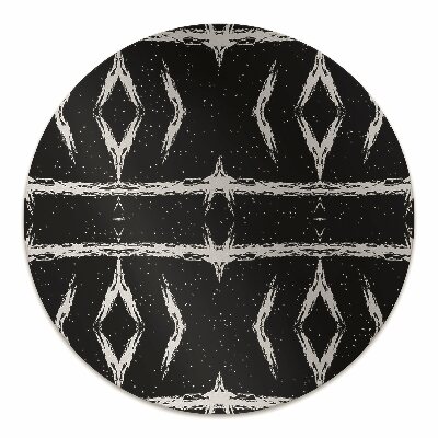 Office chair mat black abstraction