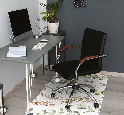 Office chair mat Colorful leaves