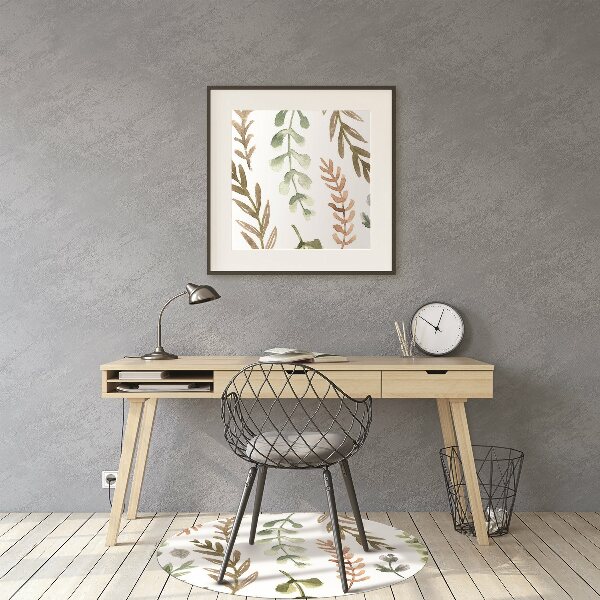 Office chair mat Colorful leaves