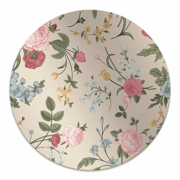 Office chair mat Colorful flowers
