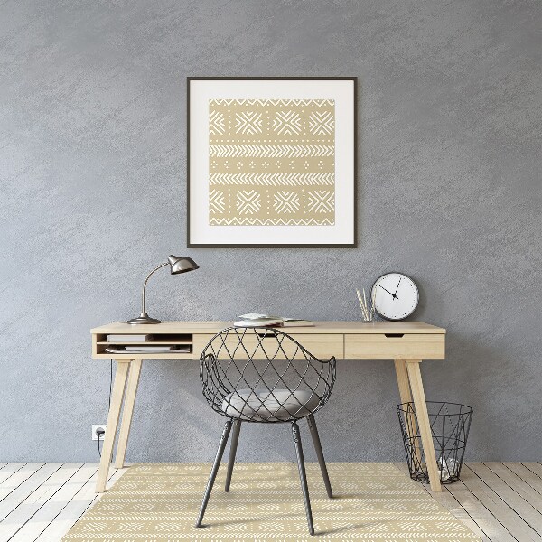 Desk chair mat yellow shape