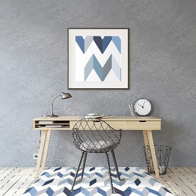 Office chair mat herringbone