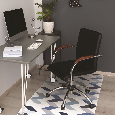 Office chair mat herringbone