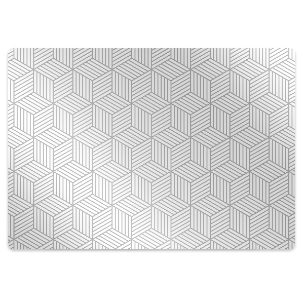 Office chair mat 3D cubes pattern