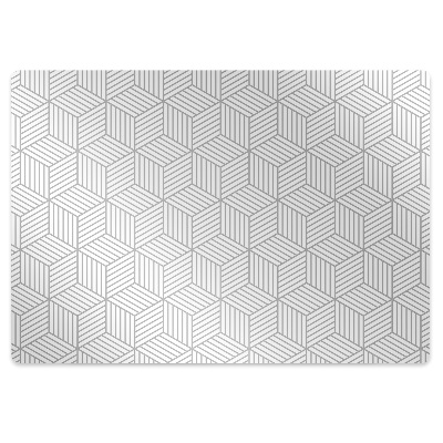 Office chair mat 3D cubes pattern