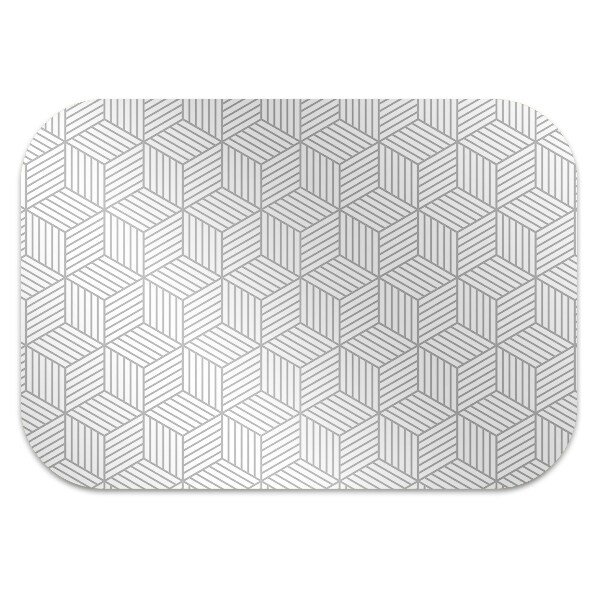 Office chair mat 3D cubes pattern