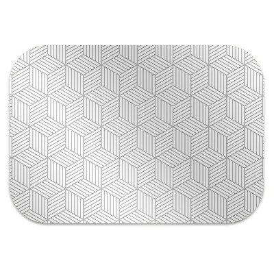 Office chair mat 3D cubes pattern