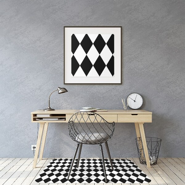 Computer chair mat Argyle pattern
