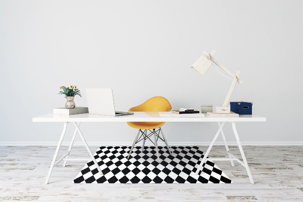 Computer chair mat Argyle pattern