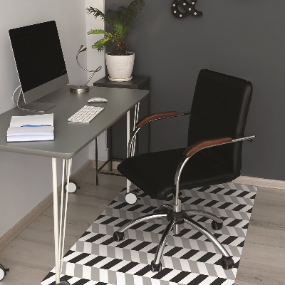 Office chair floor protector Herringbone pattern