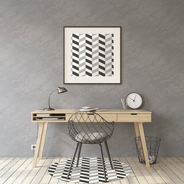 Office chair floor protector Herringbone pattern