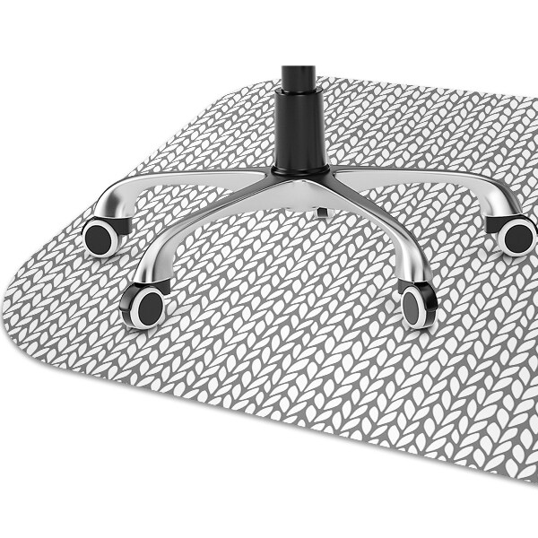 Office chair floor protector Herringbone pattern