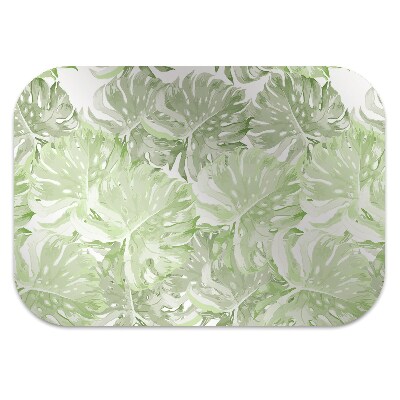 Office chair mat Monstera leaves