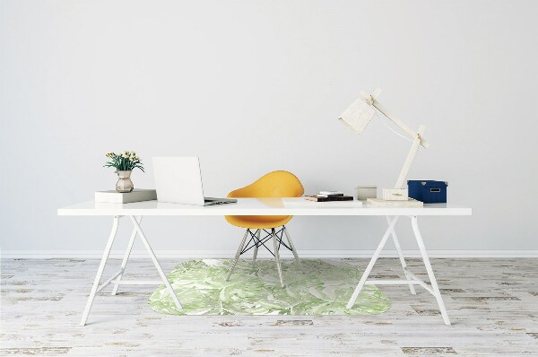 Office chair mat Monstera leaves
