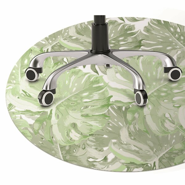 Office chair mat Monstera leaves