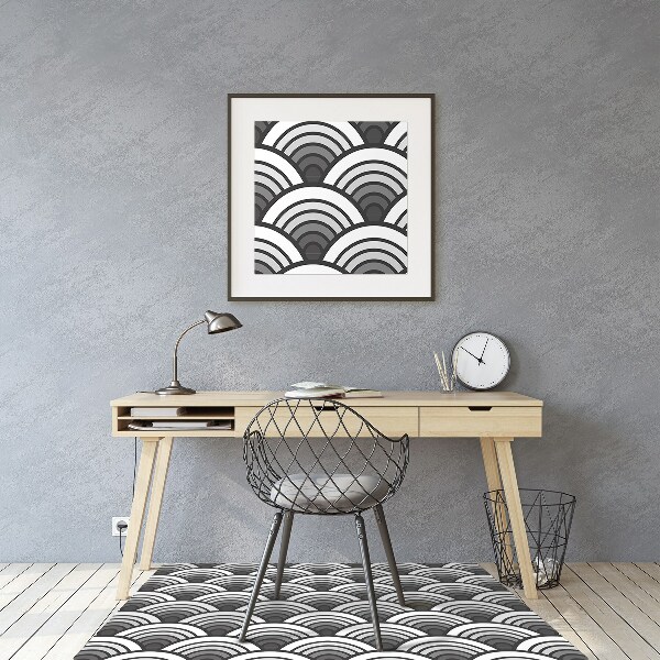 Office chair mat Scallop ombre