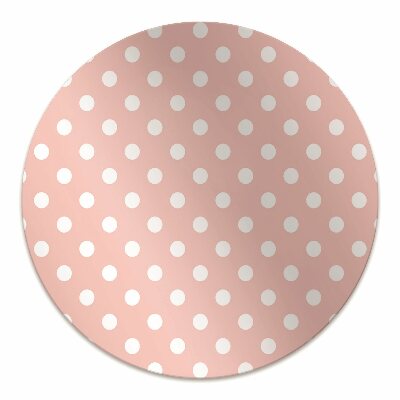 Computer chair mat white dots