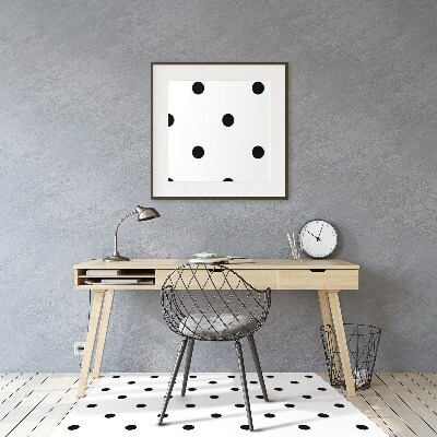 Desk chair mat Black dots