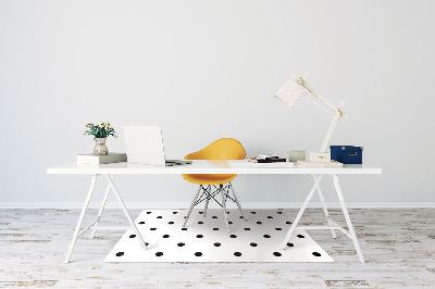 Desk chair mat Black dots