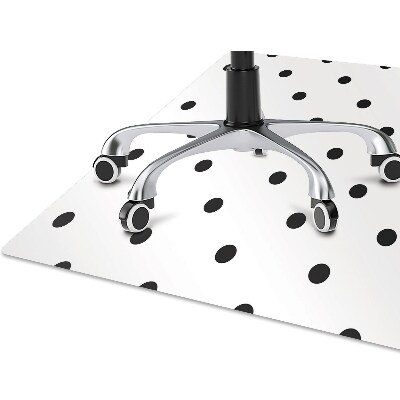 Desk chair mat Black dots