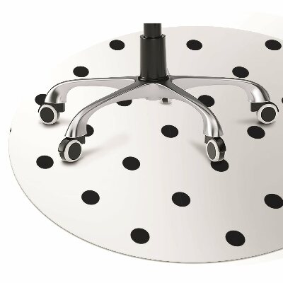 Desk chair mat Black dots