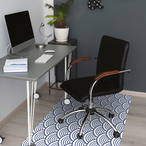 Desk chair mat Scallop