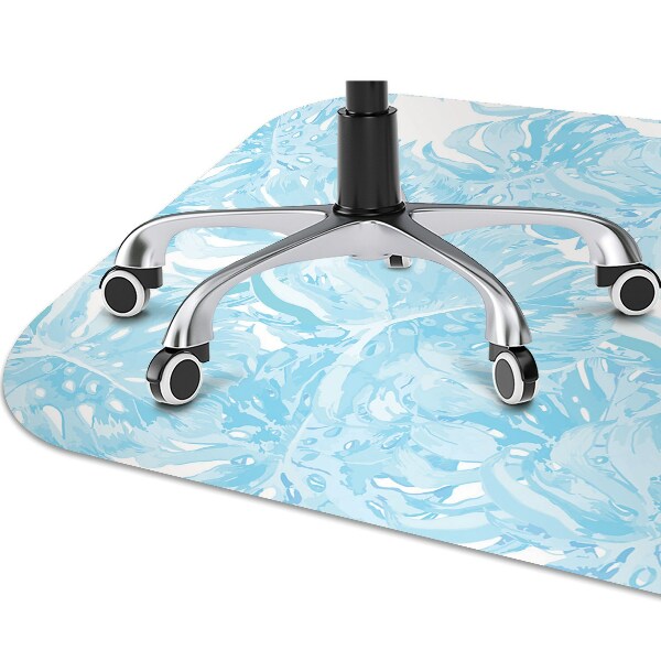 Office chair floor protector palm leaves