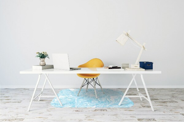Office chair floor protector palm leaves