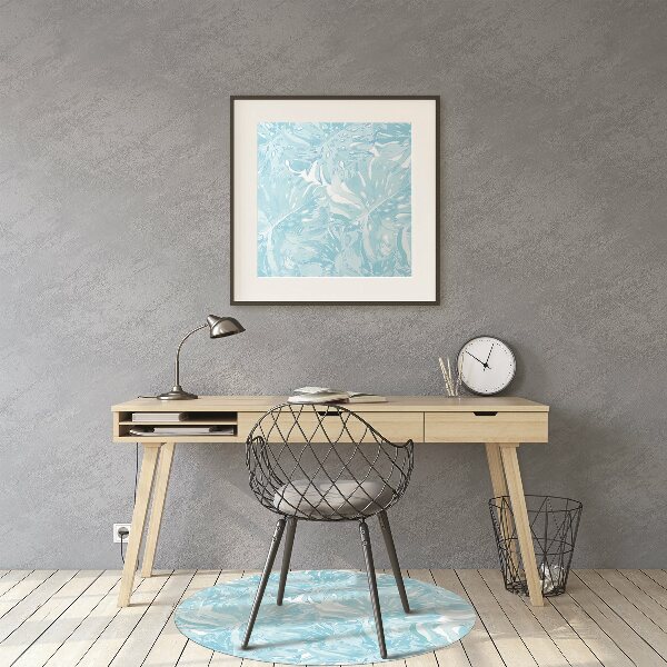 Office chair floor protector palm leaves