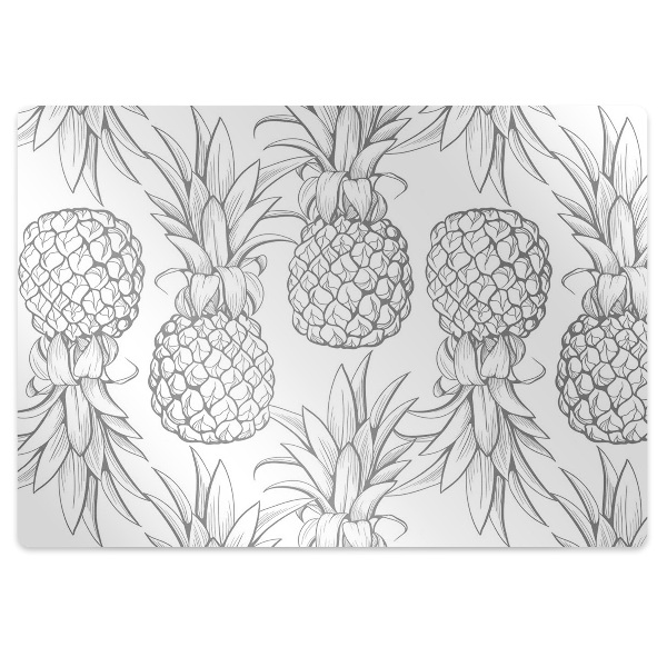 Office chair floor protector Pattern in pineapples
