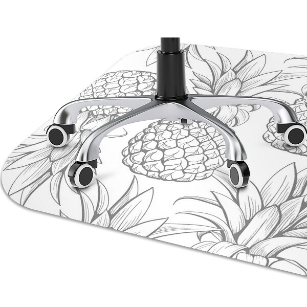 Office chair floor protector Pattern in pineapples