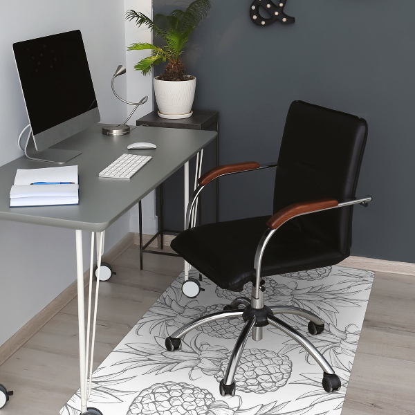 Office chair floor protector Pattern in pineapples
