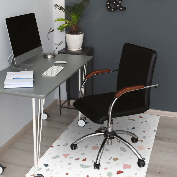 Office chair mat colored spots