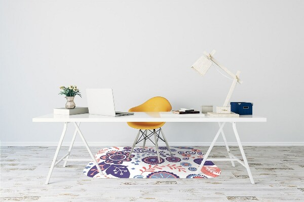 Chair mat abstract flowers