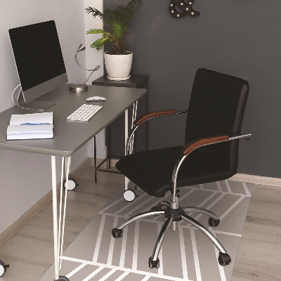 Office chair floor protector Herringbone pattern