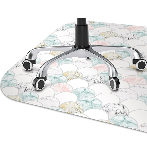 Chair mat floor panels protector pastel marble