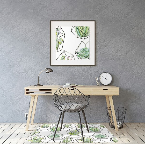 Office chair mat Cacti in lumps