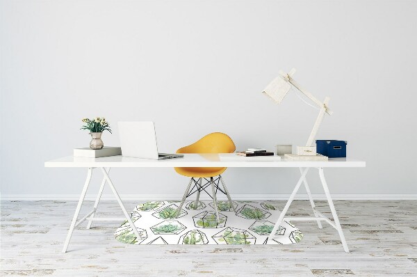 Office chair mat Cacti in lumps