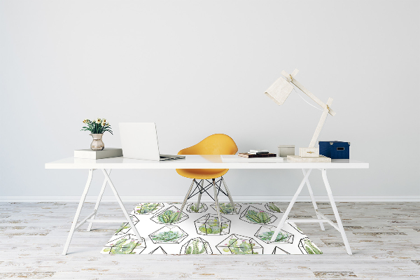 Office chair mat Cacti in lumps