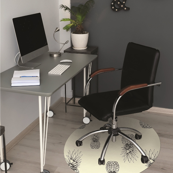Computer chair mat pineapple pattern