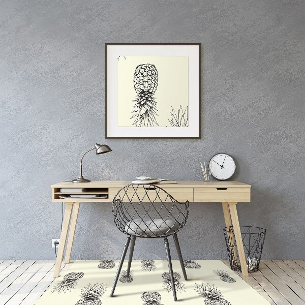 Computer chair mat pineapple pattern
