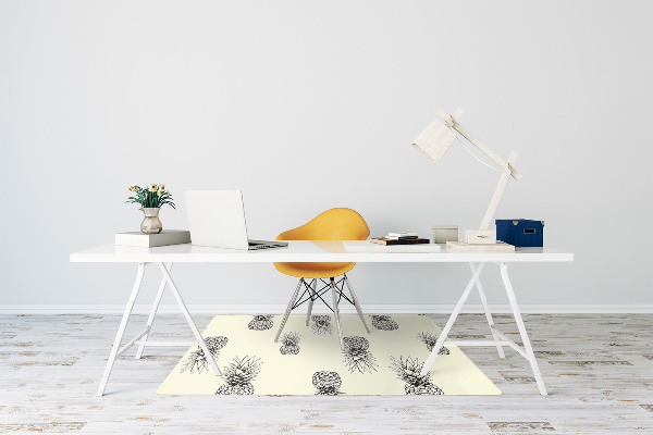 Computer chair mat pineapple pattern