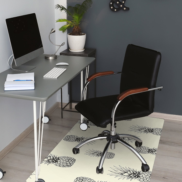 Computer chair mat pineapple pattern