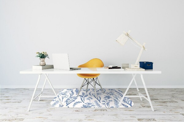 Computer chair mat wildflowers