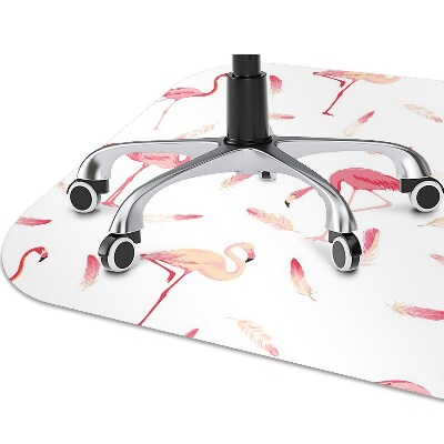 Office chair mat A flock of flamingos