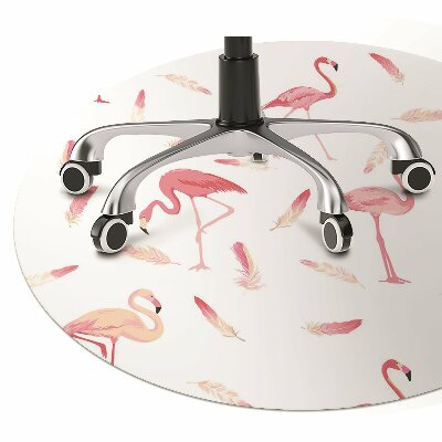 Office chair mat A flock of flamingos