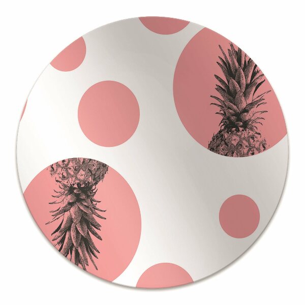 Desk chair mat pink pineapple