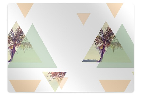 Office chair floor protector Palm trees in triangles