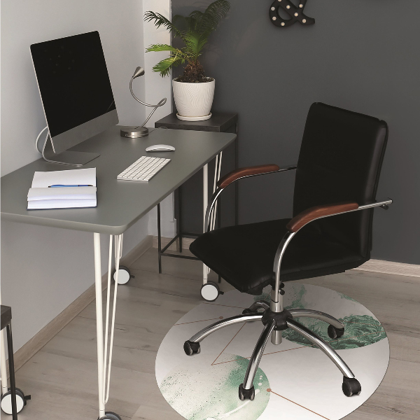 Office chair floor protector marble moons